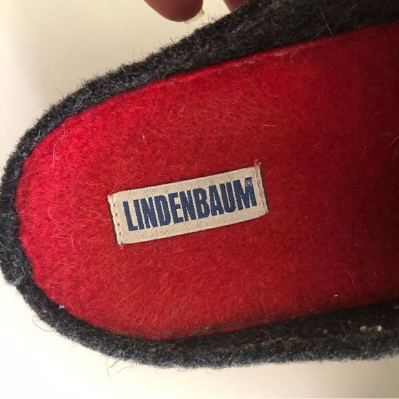 Lindenbaum wool slip on mules with wedge heel felted hearts size 37 - Picture 8 of 9